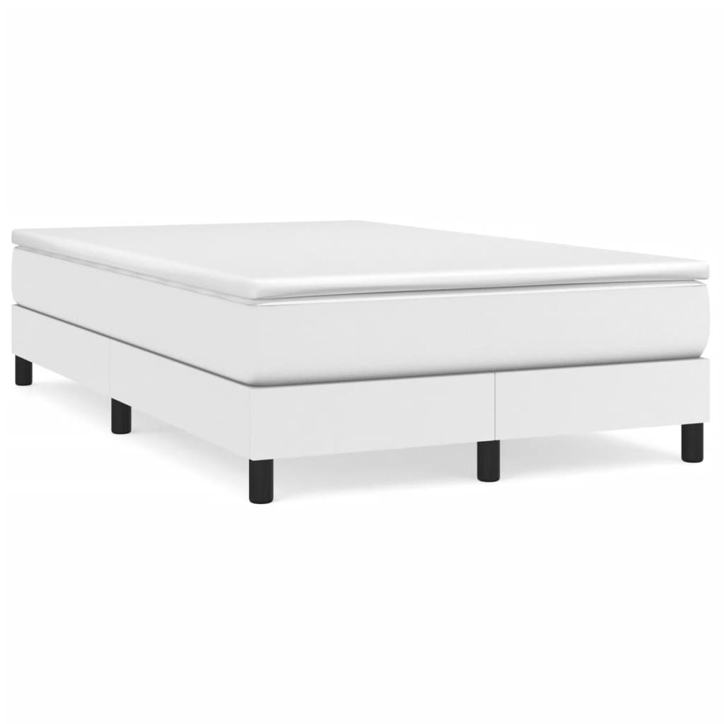 Sommier à lattes de lit avec matelas blanc 120x190cm similicuir - XIOS