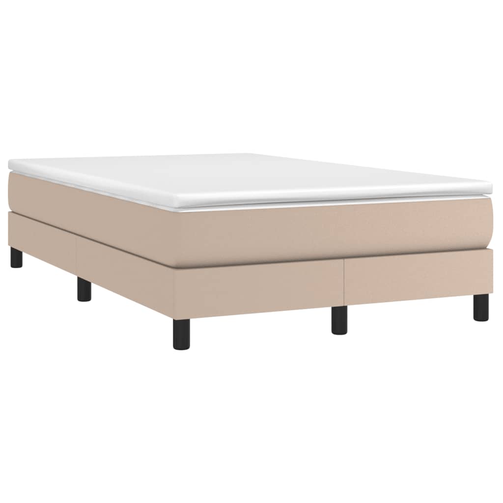 Sommier à lattes de lit matelas cappuccino 120x190cm similicuir - XIOS