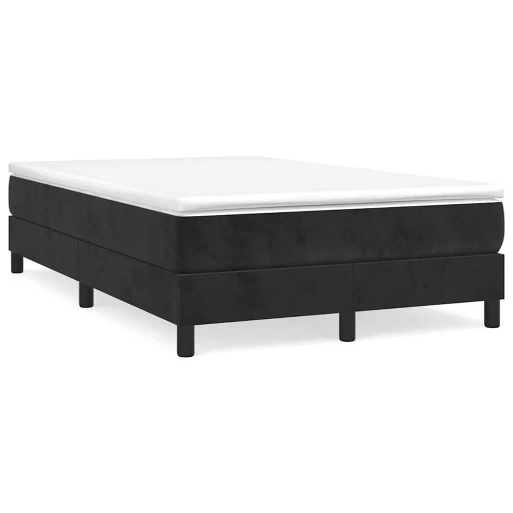 Sommier à lattes de lit avec matelas noir 120x190 cm velours - XIOS