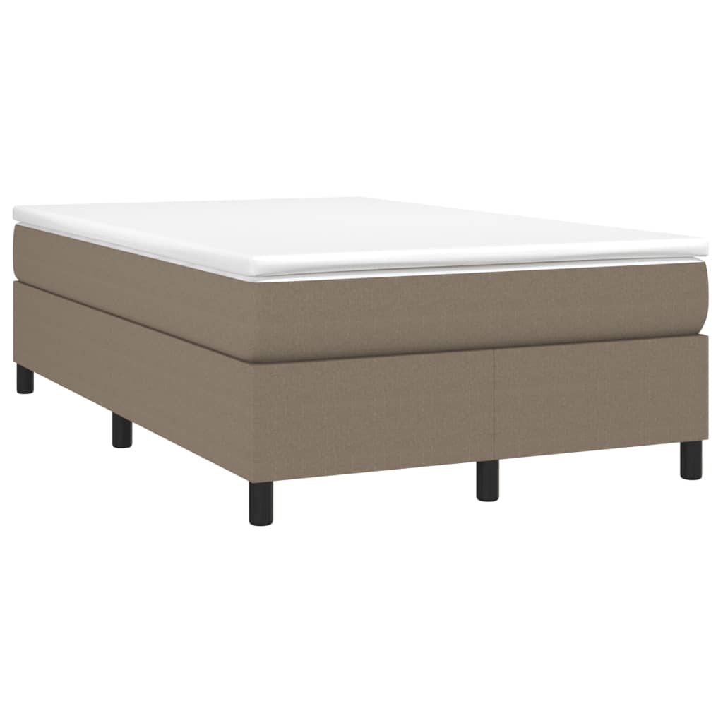 Sommier à lattes de lit avec matelas taupe 120x190 cm tissu - XIOS