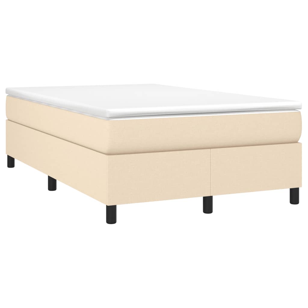 Sommier à lattes de lit avec matelas crème 120x190 cm tissu - XIOS