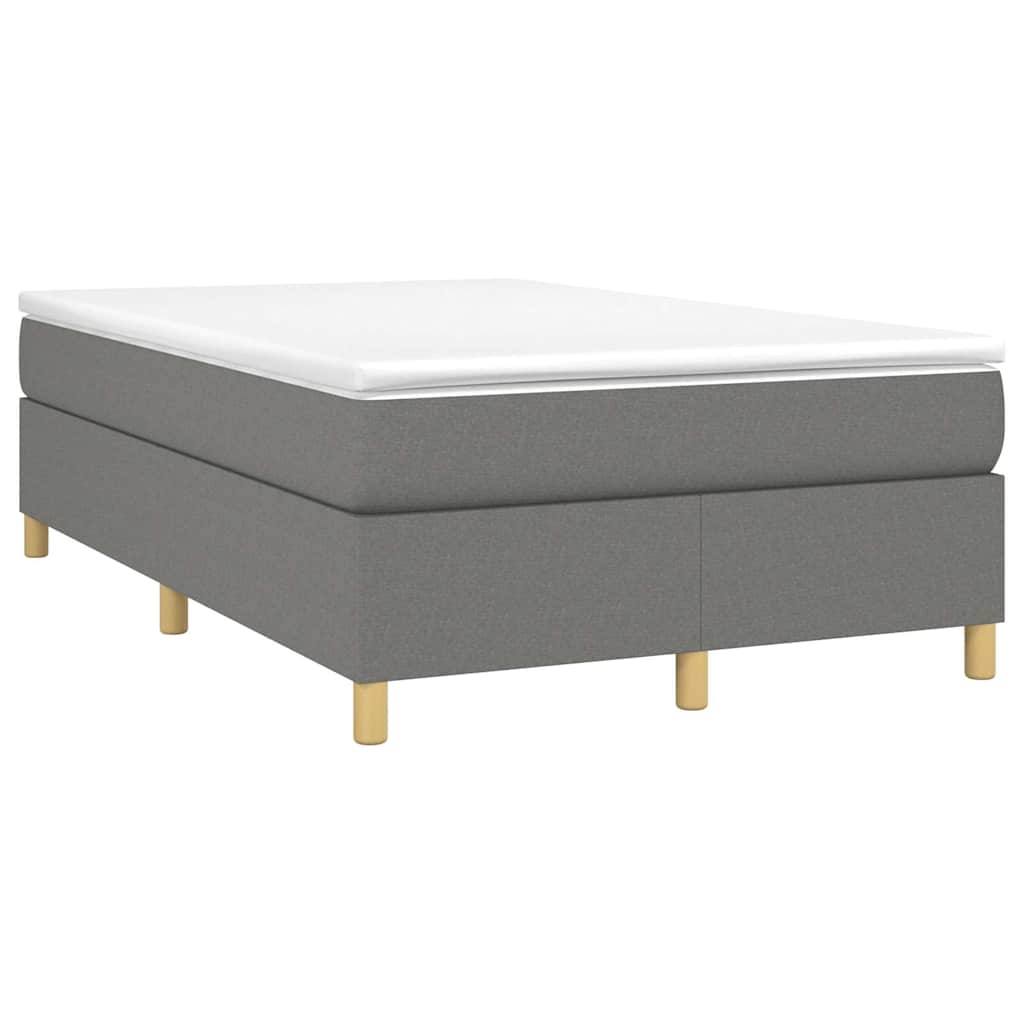 Sommier à lattes de lit avec matelas gris foncé 120x190cm tissu - XIOS