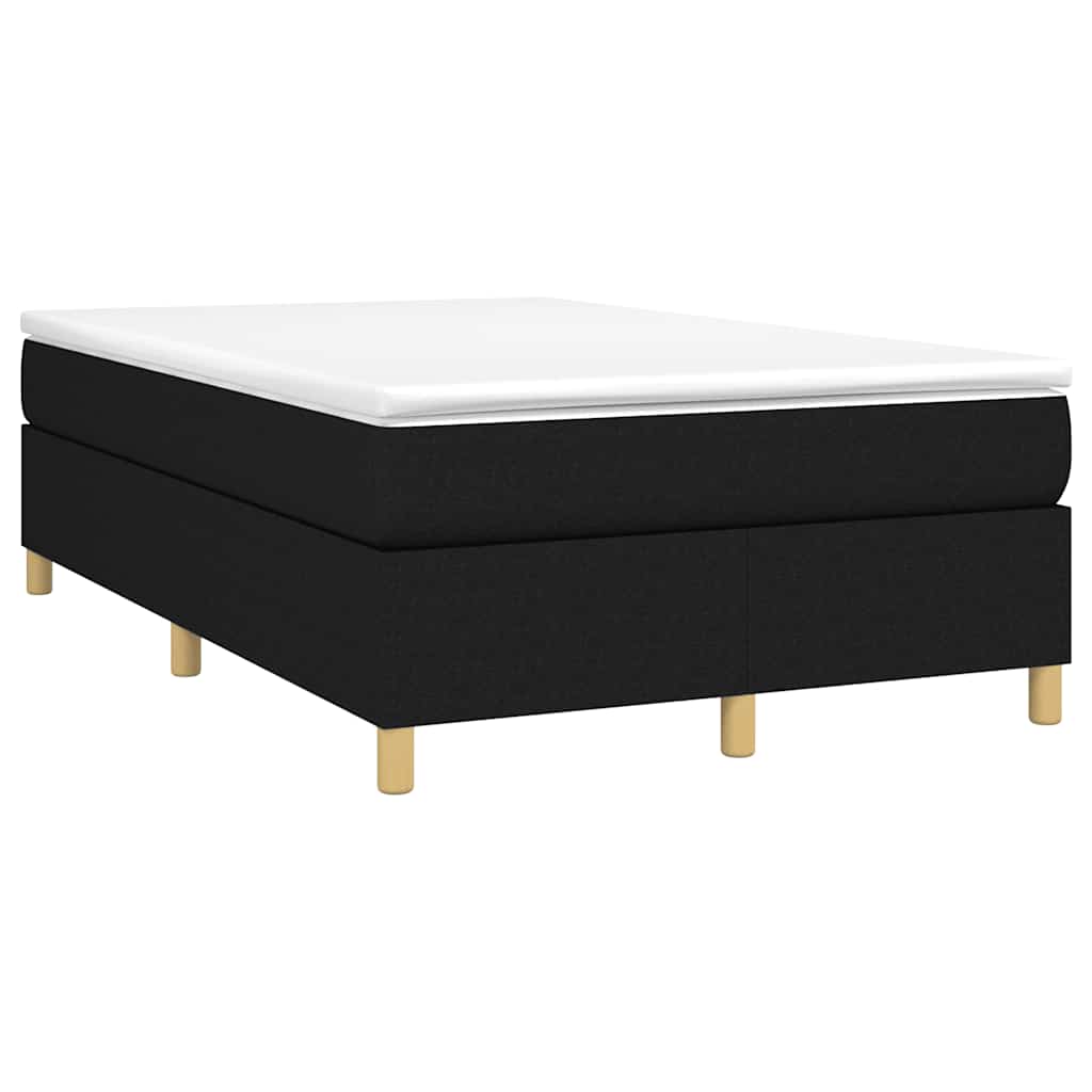Sommier à lattes de lit avec matelas noir 120x190 cm tissu - XIOS