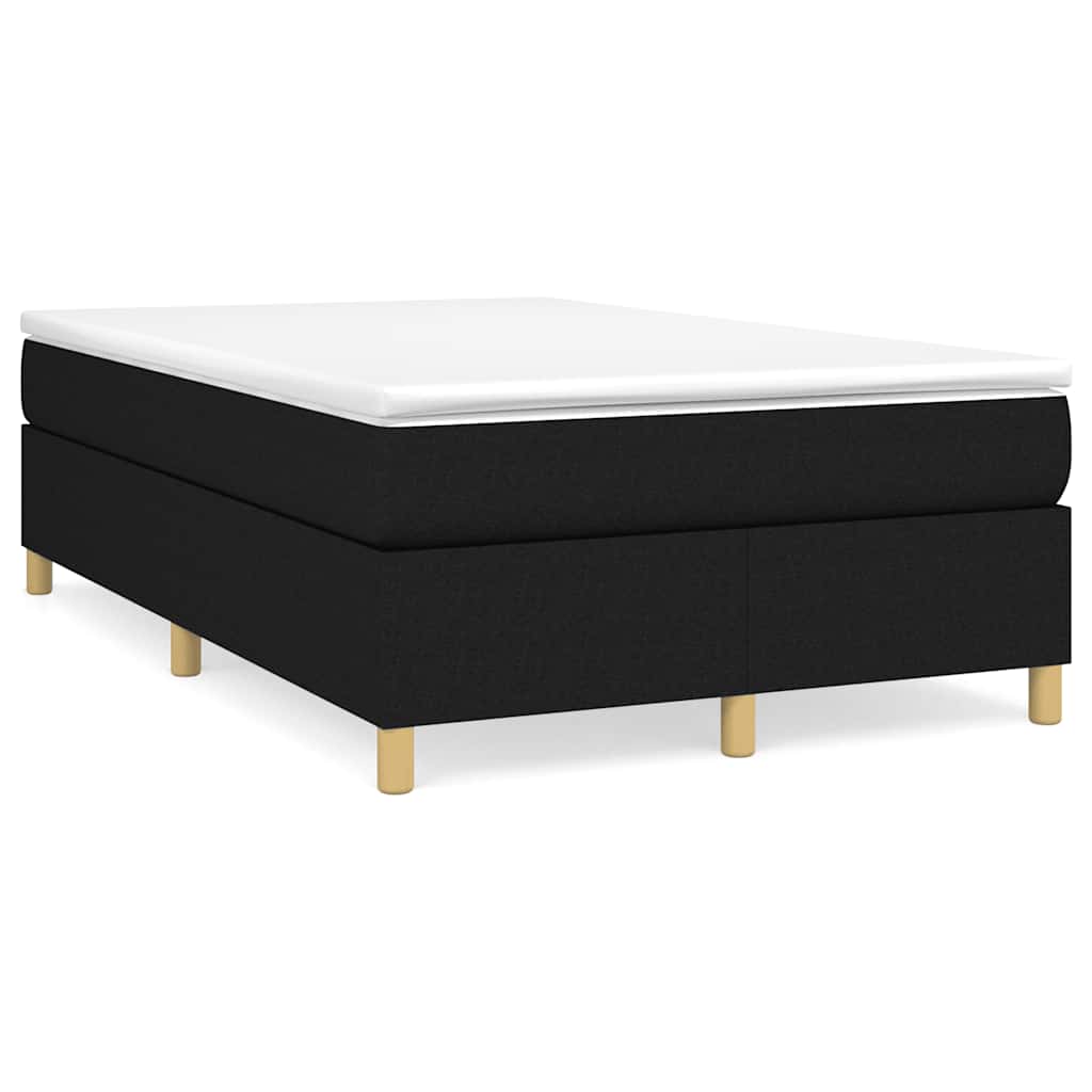Sommier à lattes de lit avec matelas noir 120x190 cm tissu - XIOS