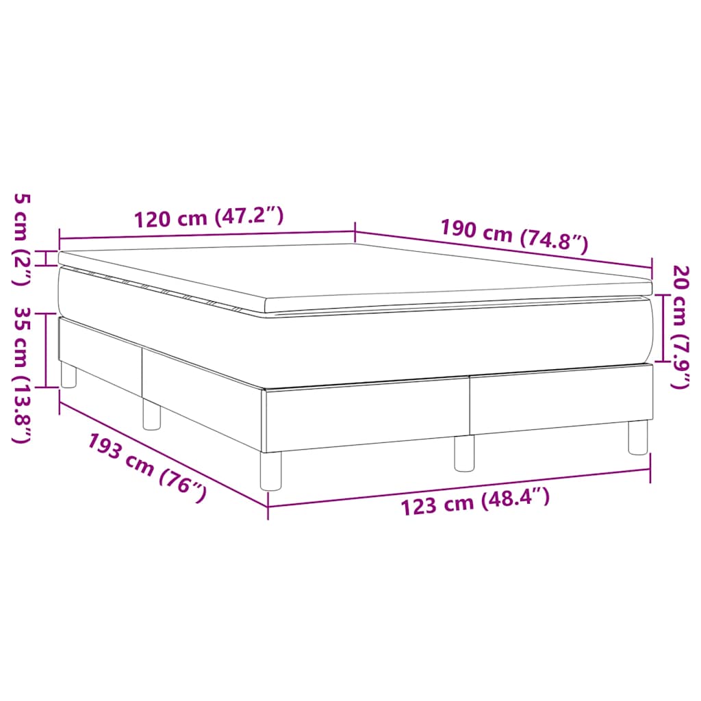 Sommier à lattes de lit avec matelas taupe 120x190 cm tissu - XIOS