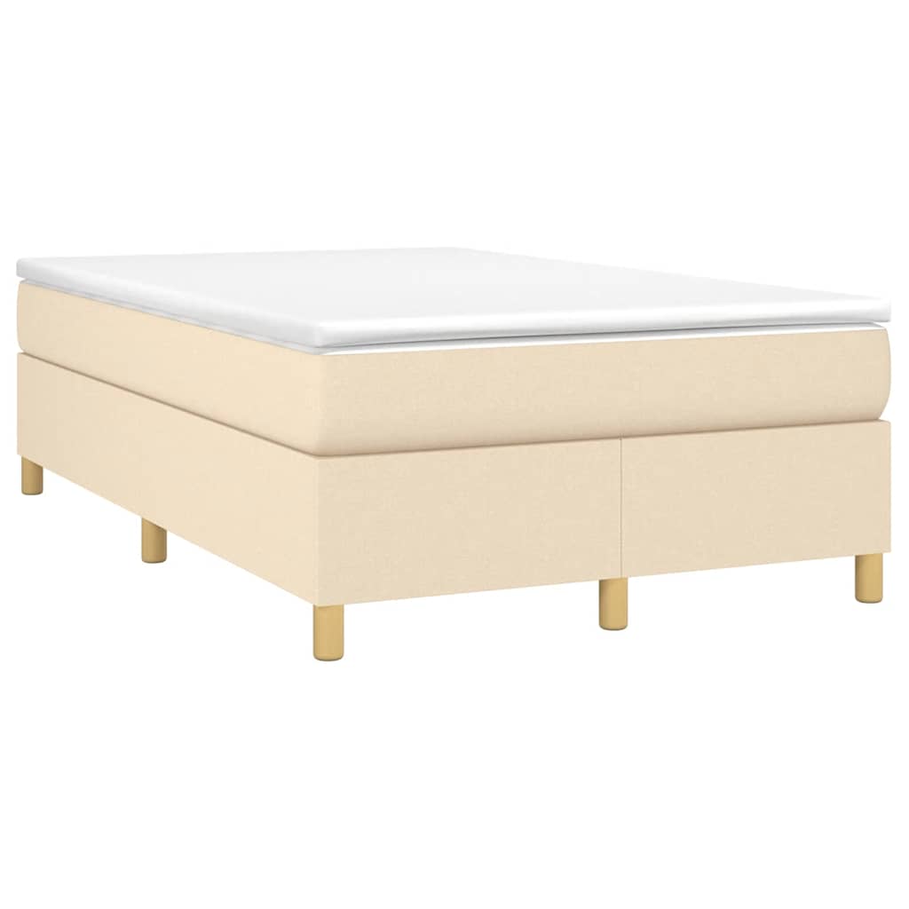 Sommier à lattes de lit avec matelas crème 120x190 cm tissu - XIOS