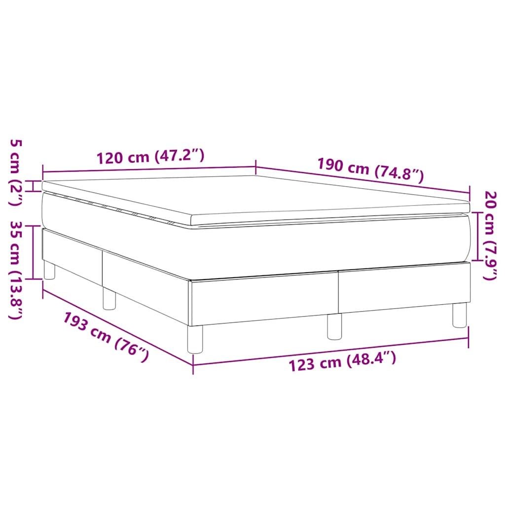 Sommier à lattes de lit avec matelas crème 120x190 cm tissu - XIOS