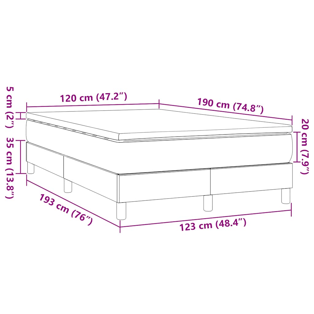 Sommier à lattes de lit avec matelas bleu 120x190 cm tissu - XIOS