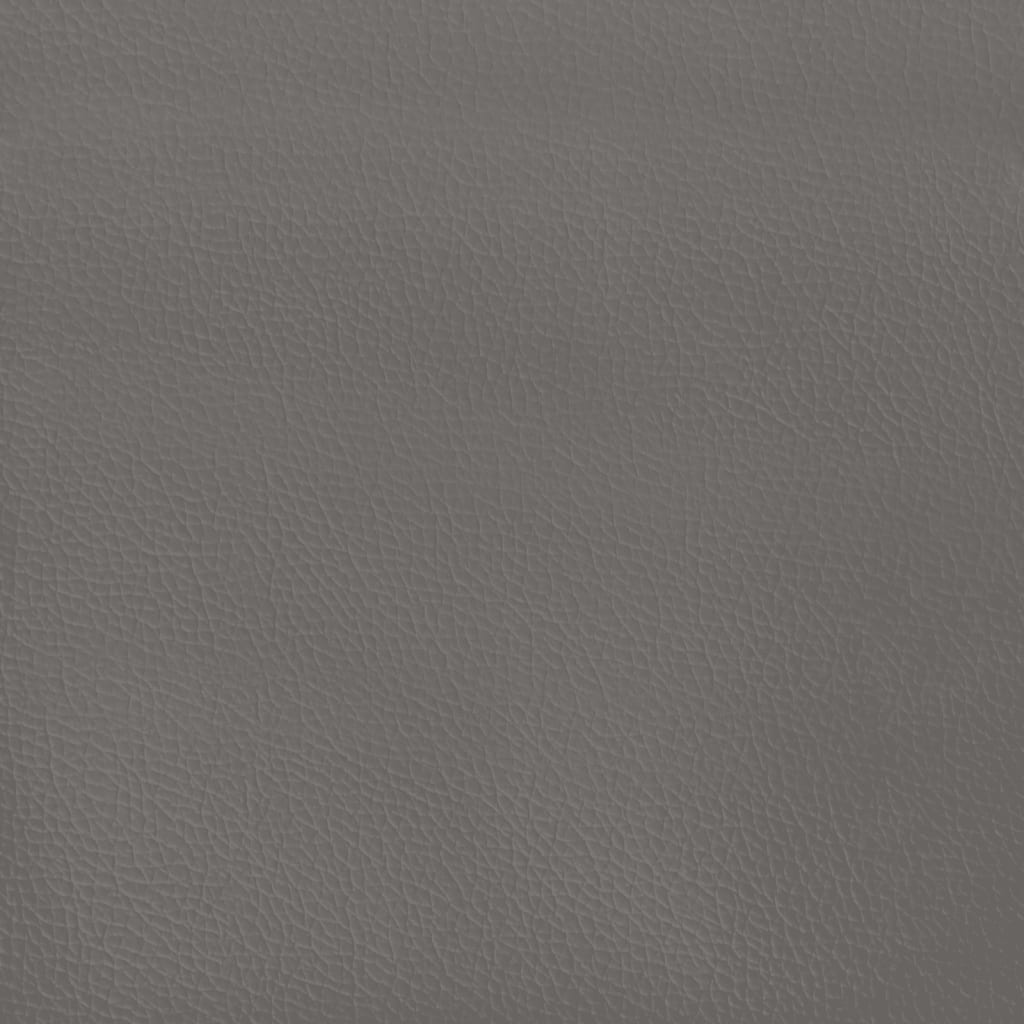 Sommier à lattes de lit avec matelas gris 120x190 cm similicuir - XIOS