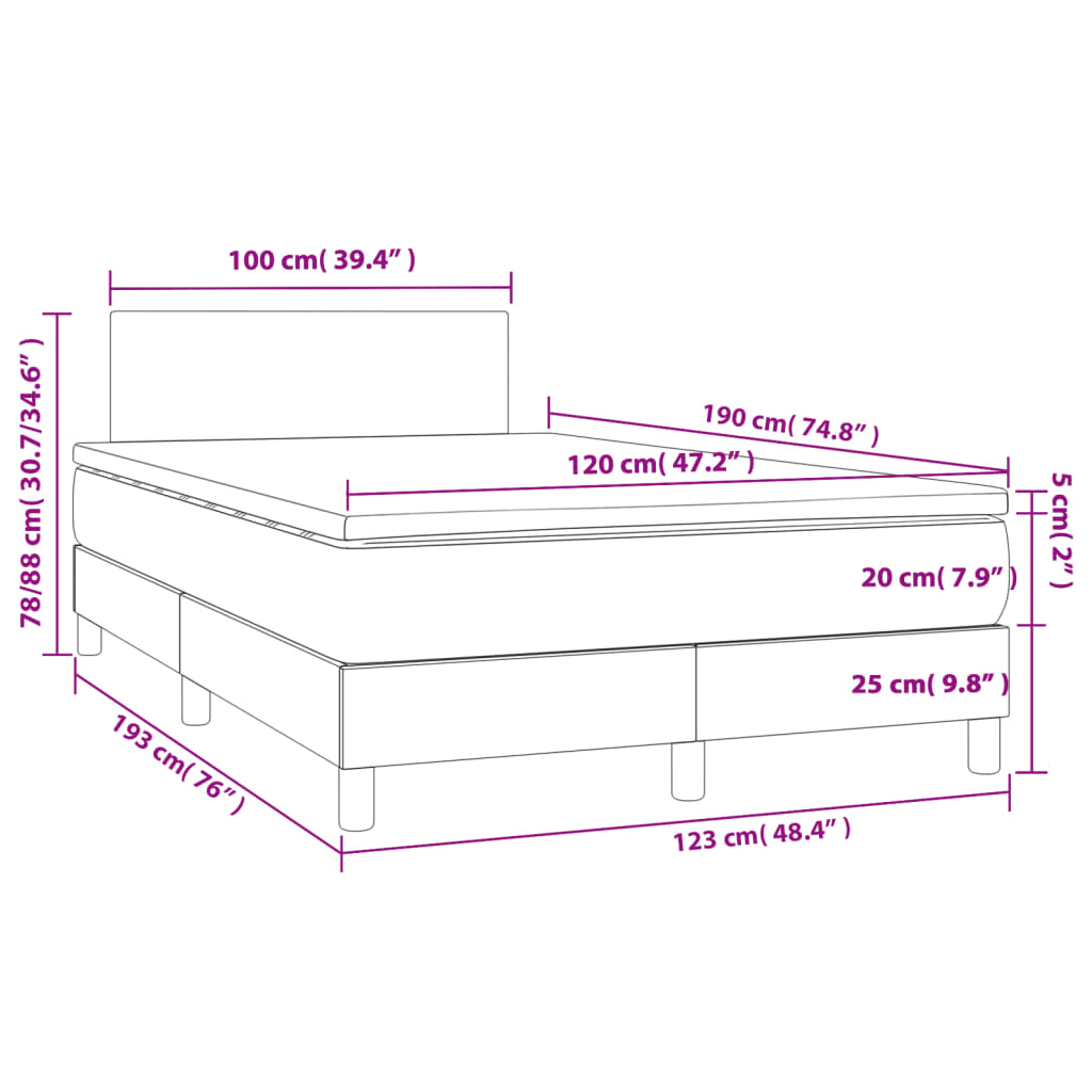 Sommier à lattes de lit et matelas gris clair 120x190 cm tissu - XIOS