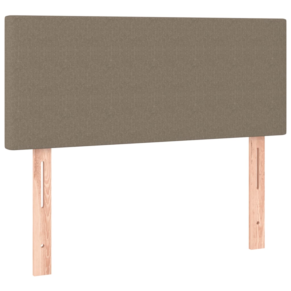 Sommier à lattes de lit avec matelas taupe 120x190 cm tissu - XIOS