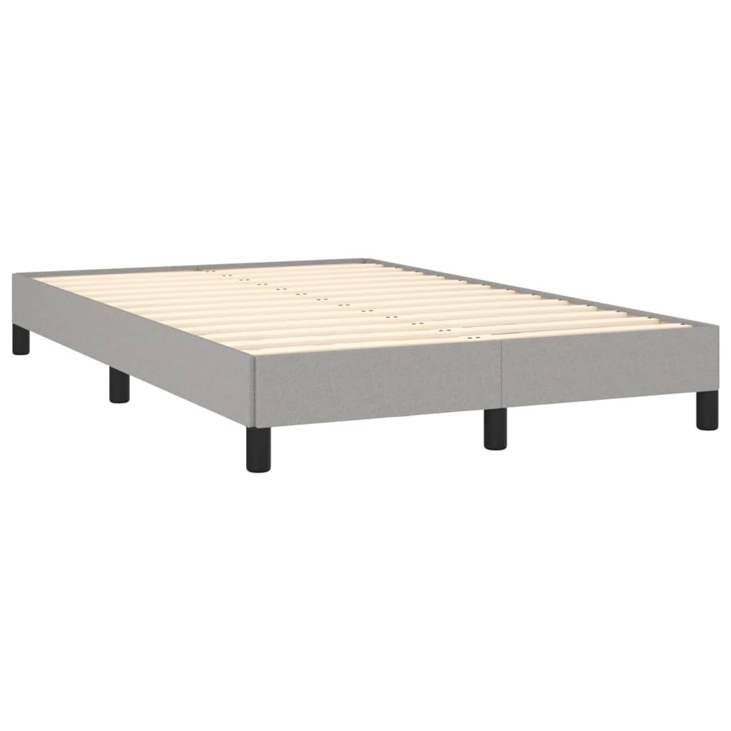 Sommier à lattes de lit et matelas gris clair 120x190 cm tissu - XIOS