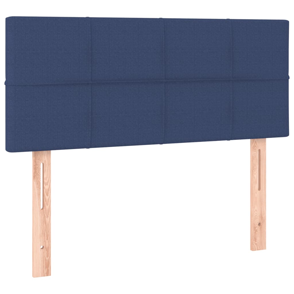 Sommier à lattes de lit avec matelas bleu 120x190 cm tissu - XIOS