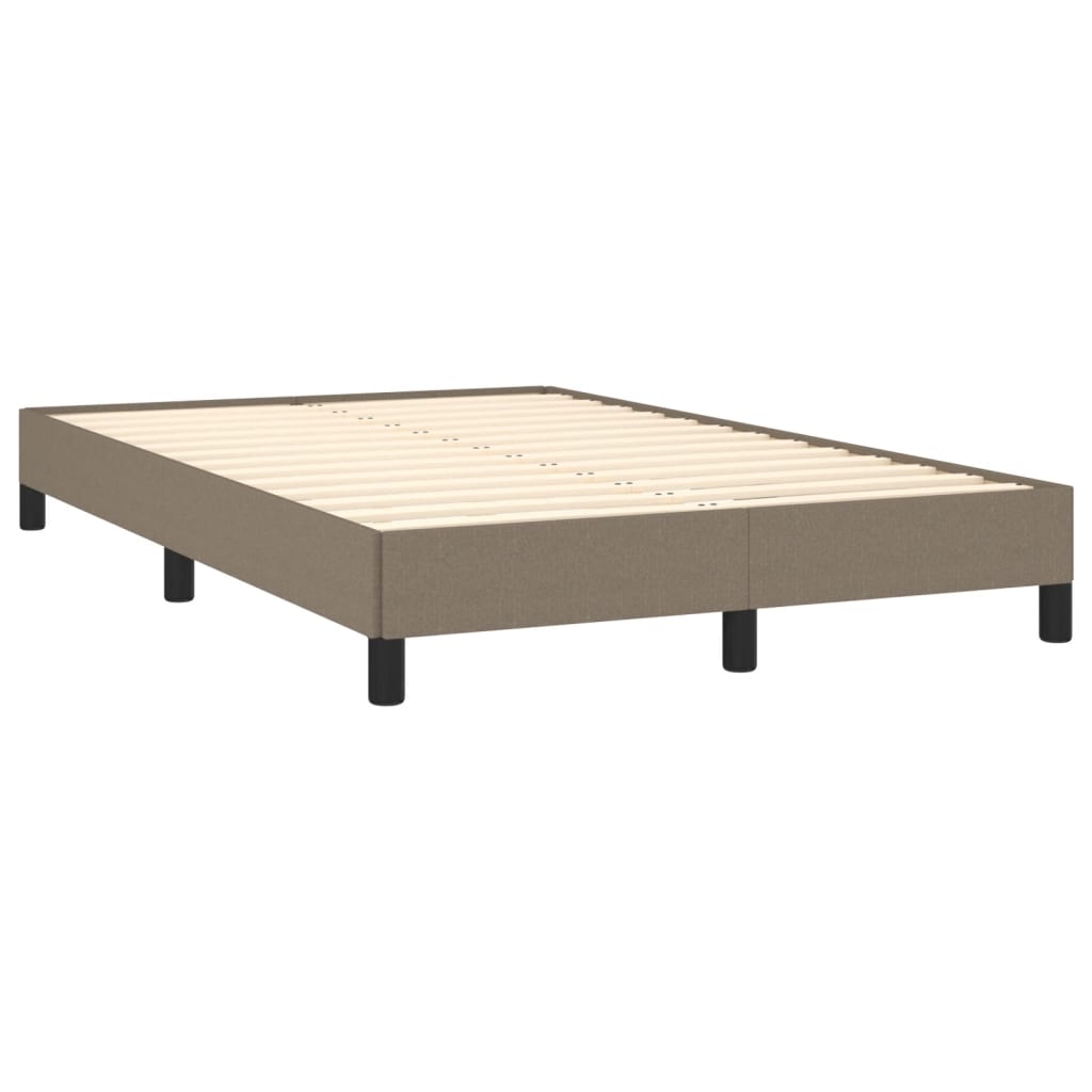 Sommier à lattes de lit avec matelas taupe 120x190 cm tissu - XIOS