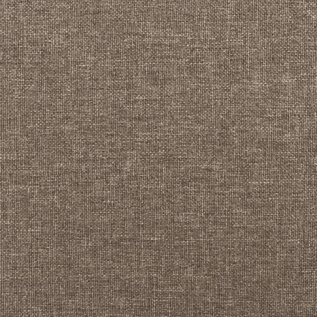 Sommier à lattes de lit avec matelas taupe 120x190 cm tissu - XIOS