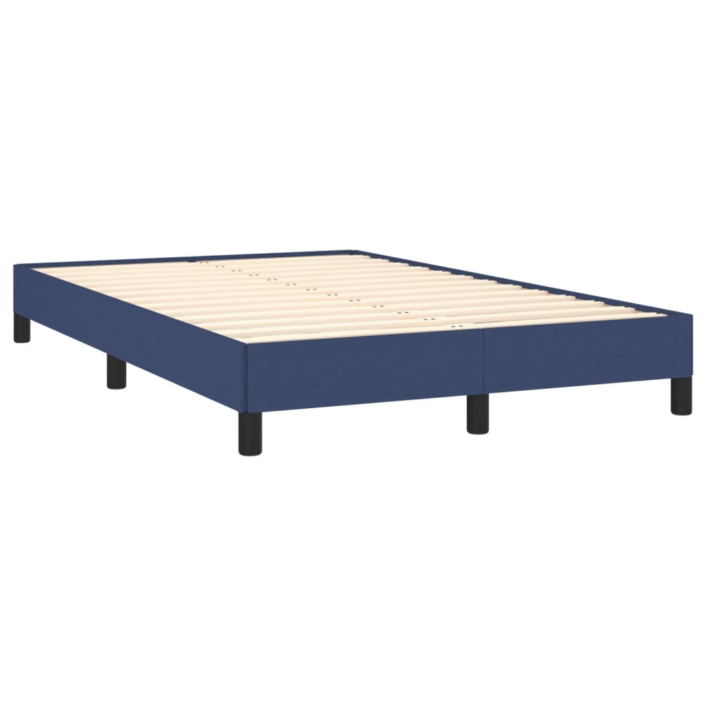 Sommier à lattes de lit avec matelas bleu 120x190 cm tissu - XIOS