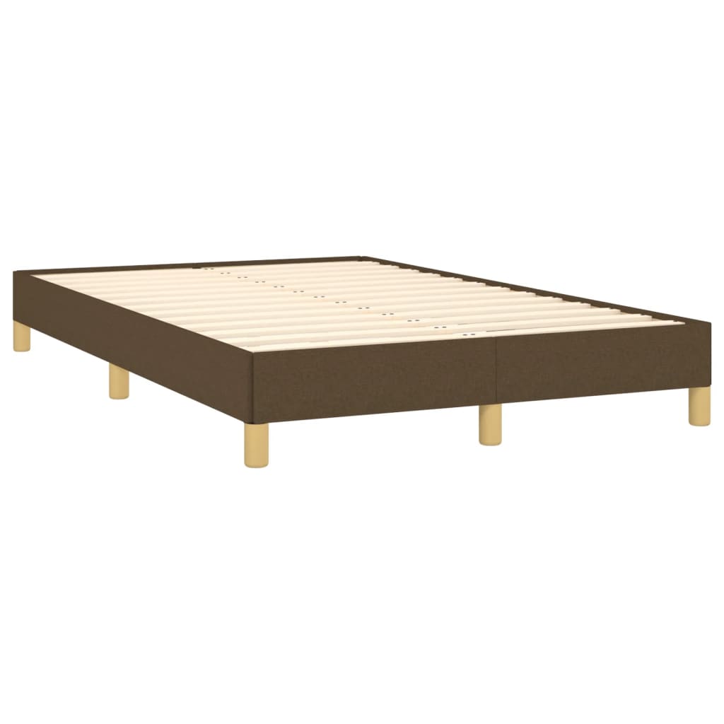 Sommier à lattes de lit et matelas marron foncé 120x190cm tissu - XIOS