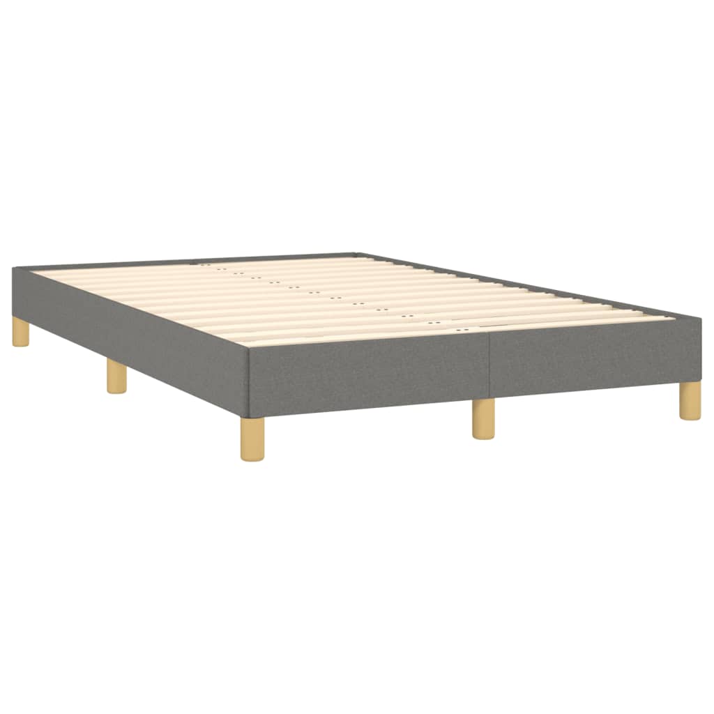 Sommier à lattes de lit avec matelas gris foncé 120x190cm tissu - XIOS