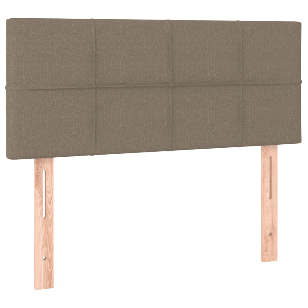 Sommier à lattes de lit avec matelas taupe 120x190 cm tissu - XIOS