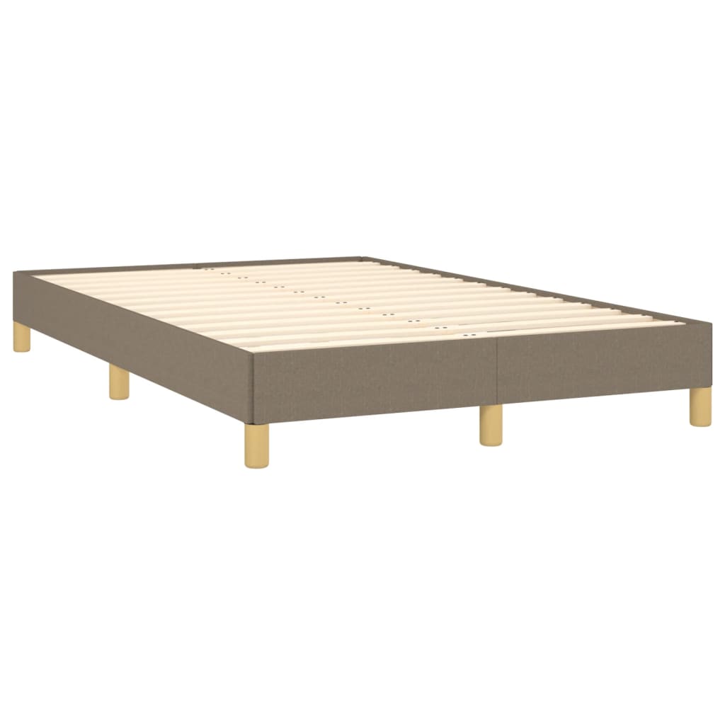 Sommier à lattes de lit avec matelas taupe 120x190 cm tissu - XIOS