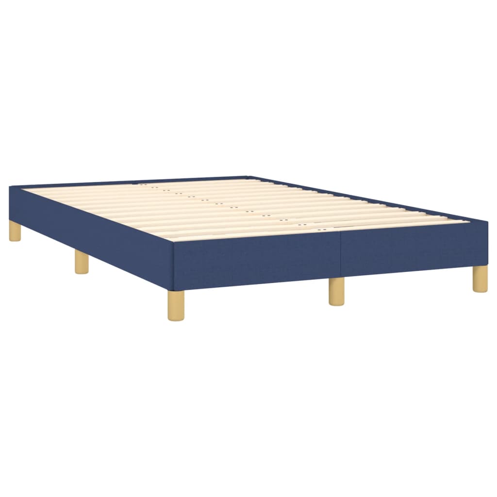 Sommier à lattes de lit avec matelas bleu 120x190 cm tissu - XIOS