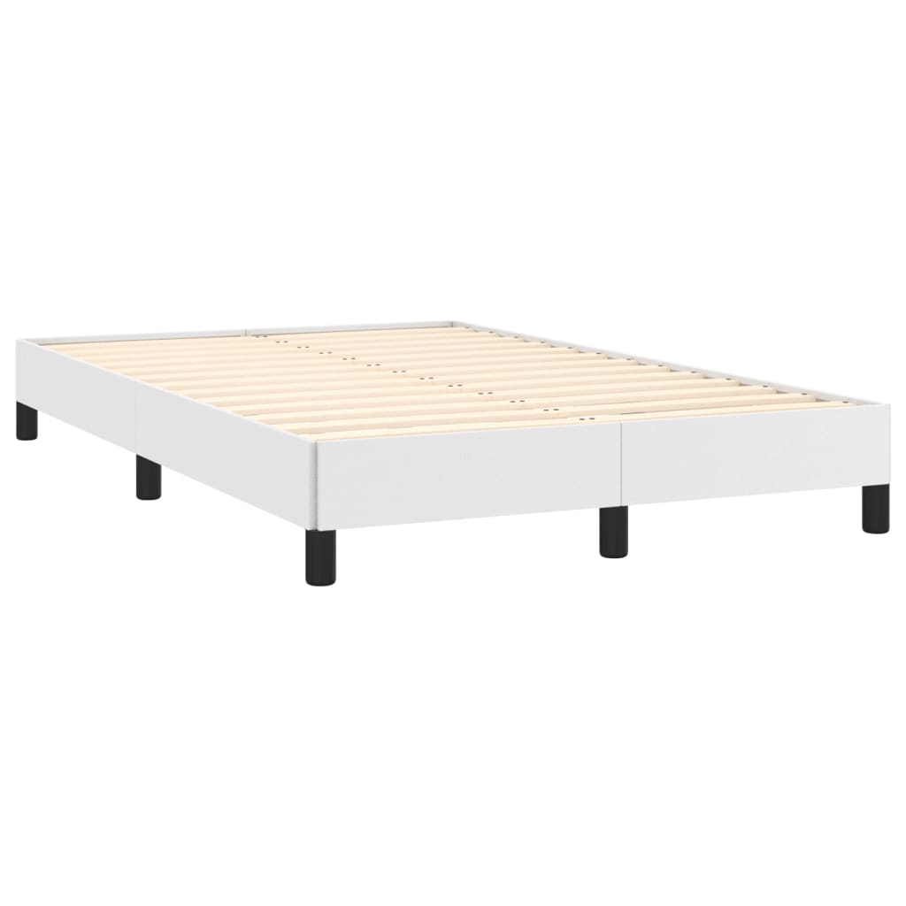 Sommier à lattes de lit avec matelas blanc 120x190cm similicuir - XIOS