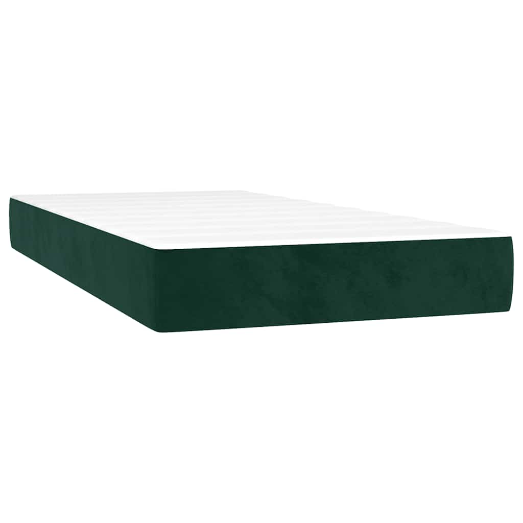 Sommier à lattes de lit avec matelas vert foncé 120x190 cm - XIOS