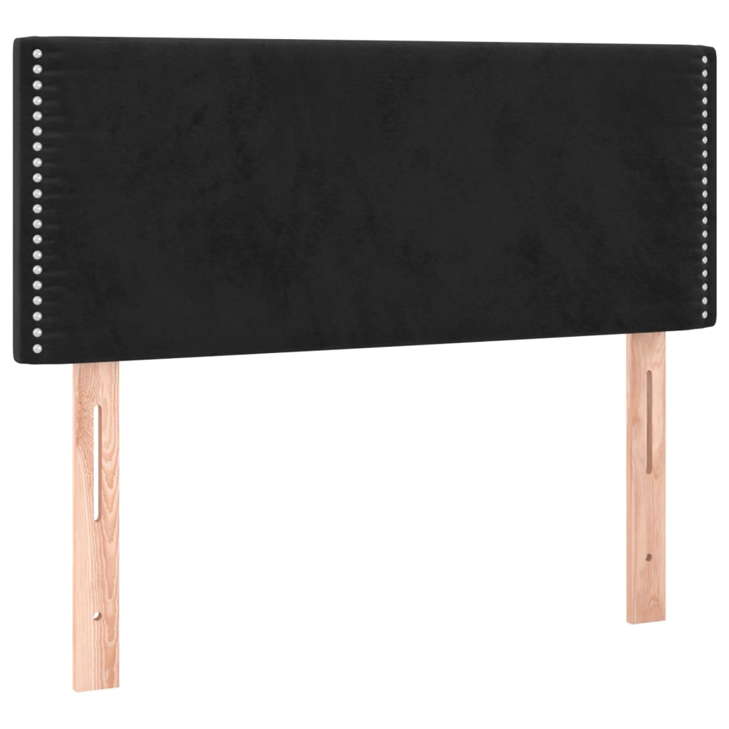 Sommier à lattes de lit avec matelas noir 120x190 cm velours - XIOS