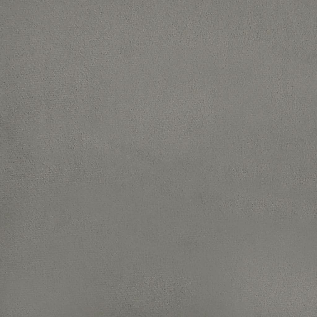 Sommier à lattes de lit et matelas gris clair 120x190cm velours - XIOS