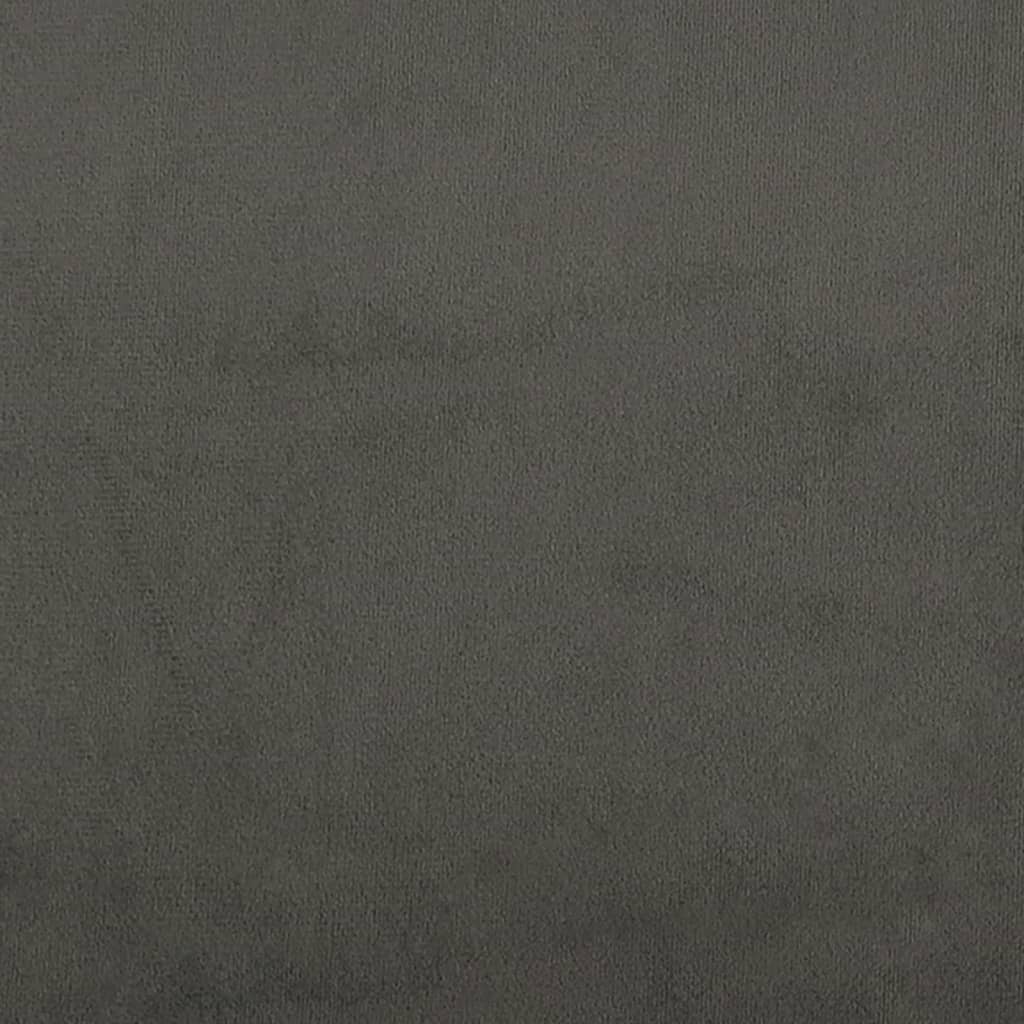Sommier à lattes de lit et matelas gris foncé 120x190cm velours - XIOS