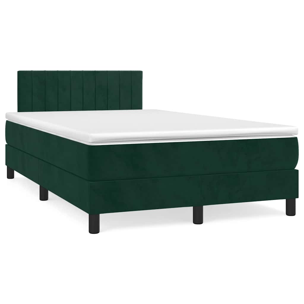 Sommier à lattes de lit avec matelas vert foncé 120x190 cm - XIOS