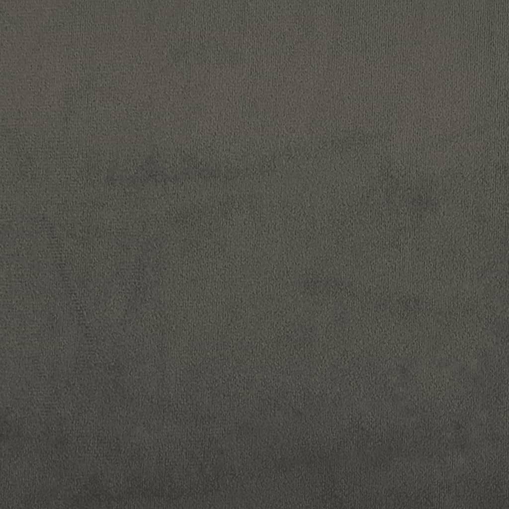 Sommier à lattes de lit et matelas gris foncé 120x190cm velours - XIOS