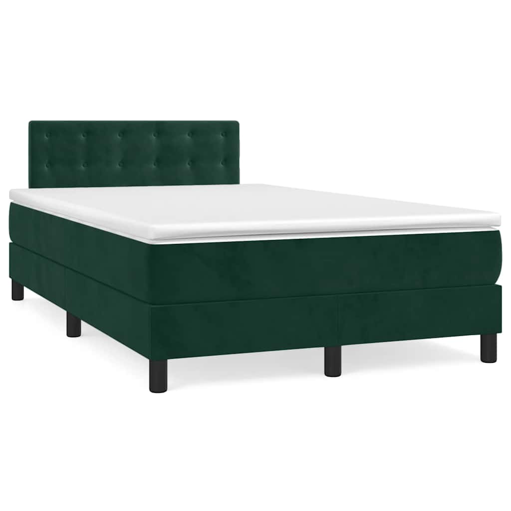 Sommier à lattes de lit avec matelas vert foncé 120x190 cm - XIOS