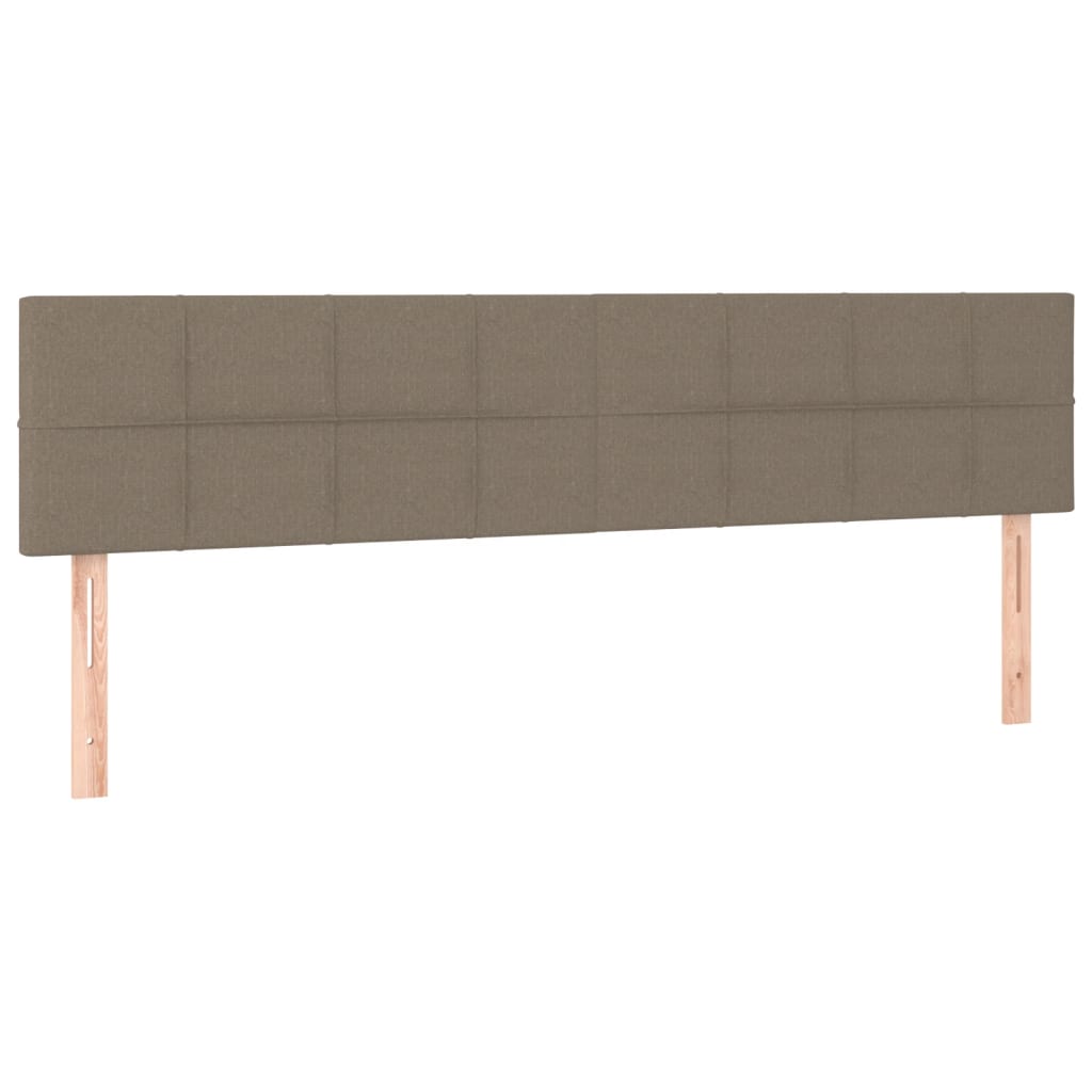 Sommier à lattes de lit avec matelas taupe 120x190 cm tissu - XIOS
