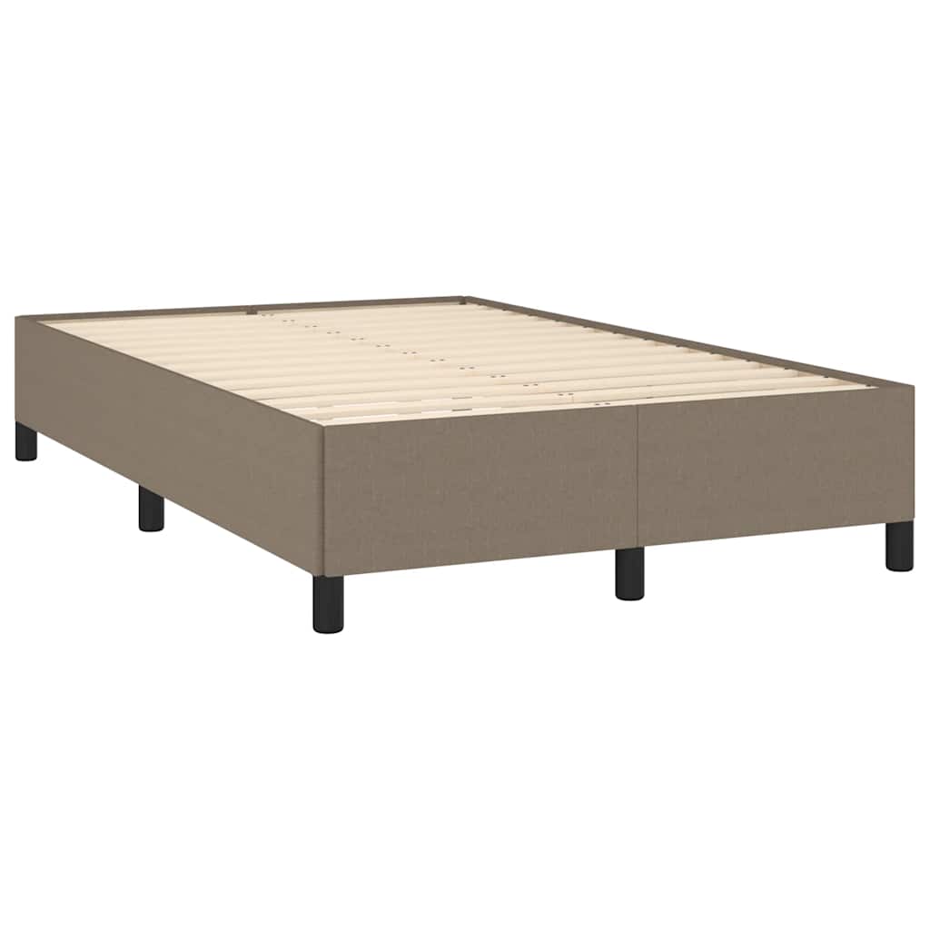 Sommier à lattes de lit avec matelas taupe 120x190 cm tissu - XIOS