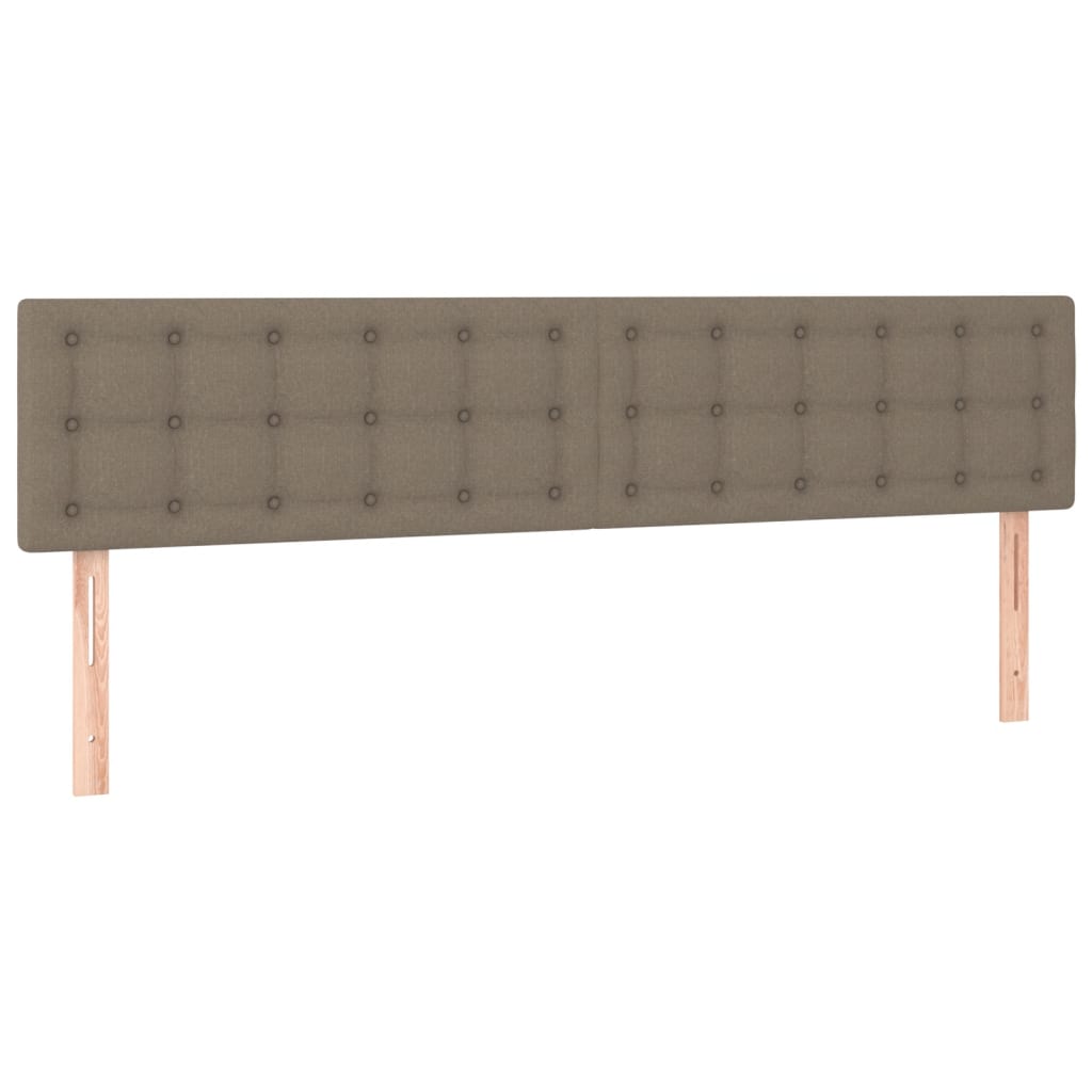 Sommier à lattes de lit avec matelas taupe 120x190 cm tissu - XIOS