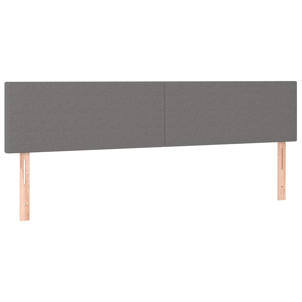 Sommier à lattes de lit avec matelas gris foncé 120x190cm tissu - XIOS