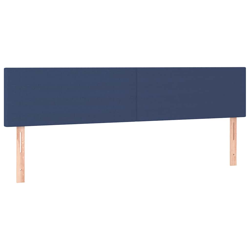 Sommier à lattes de lit avec matelas bleu 120x190 cm tissu - XIOS