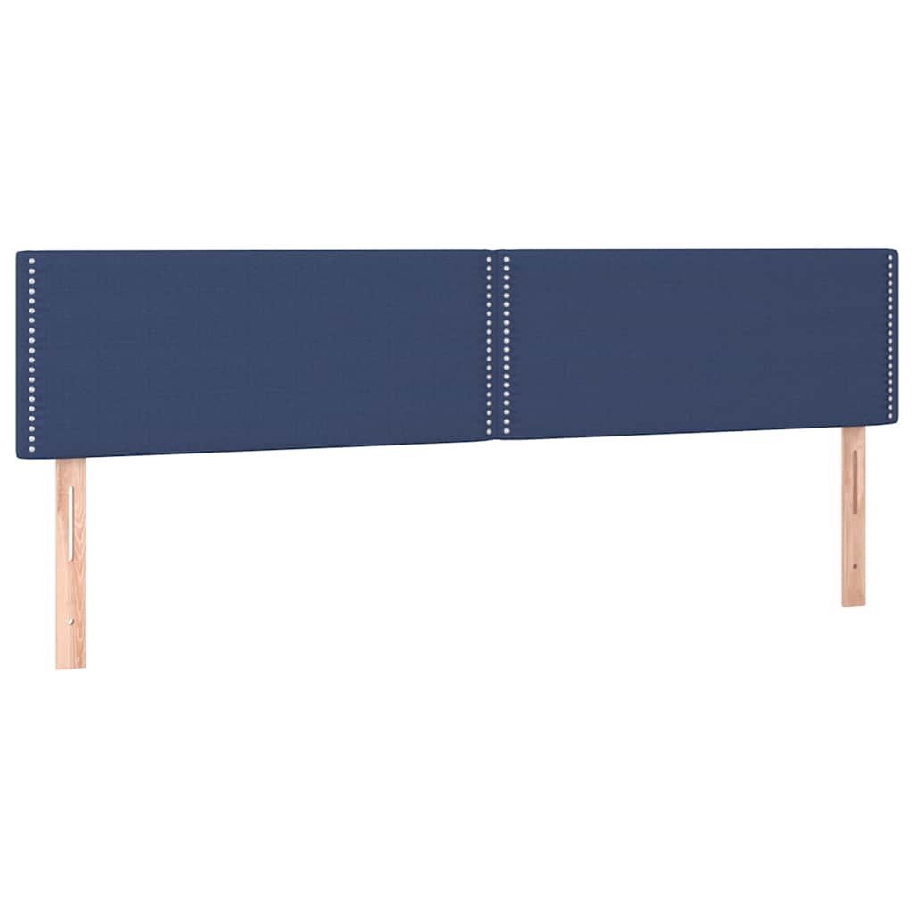 Sommier à lattes de lit avec matelas bleu 120x190 cm tissu - XIOS