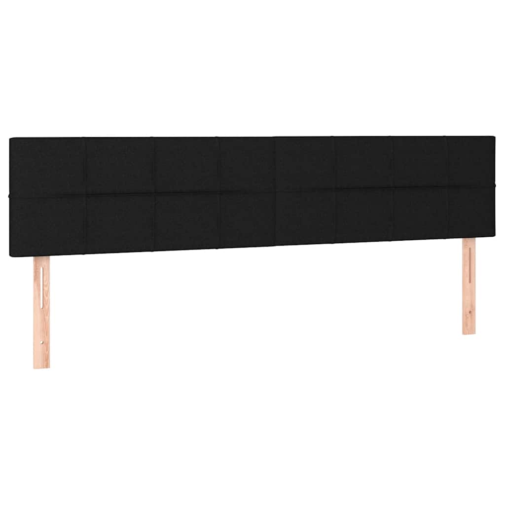 Sommier à lattes de lit avec matelas noir 120x190 cm tissu - XIOS