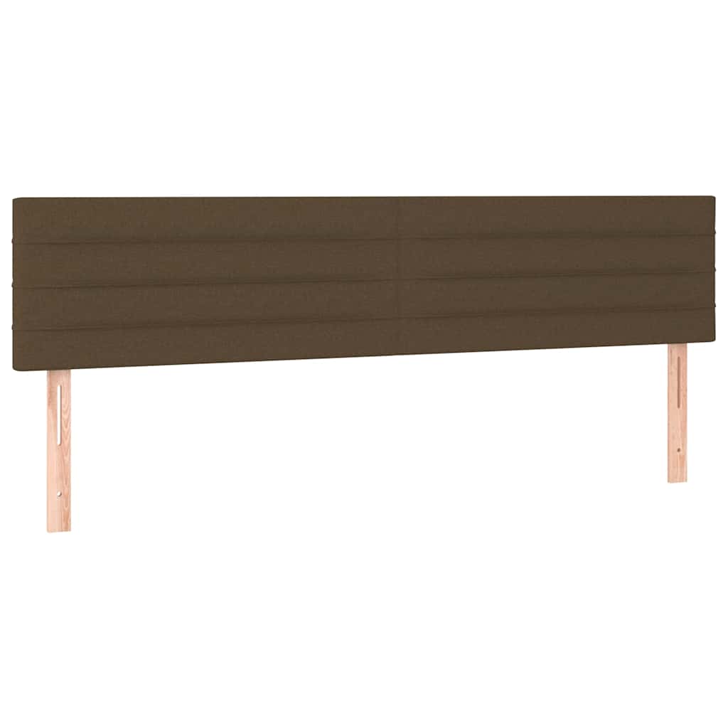 Sommier à lattes de lit et matelas marron foncé 120x190cm tissu - XIOS
