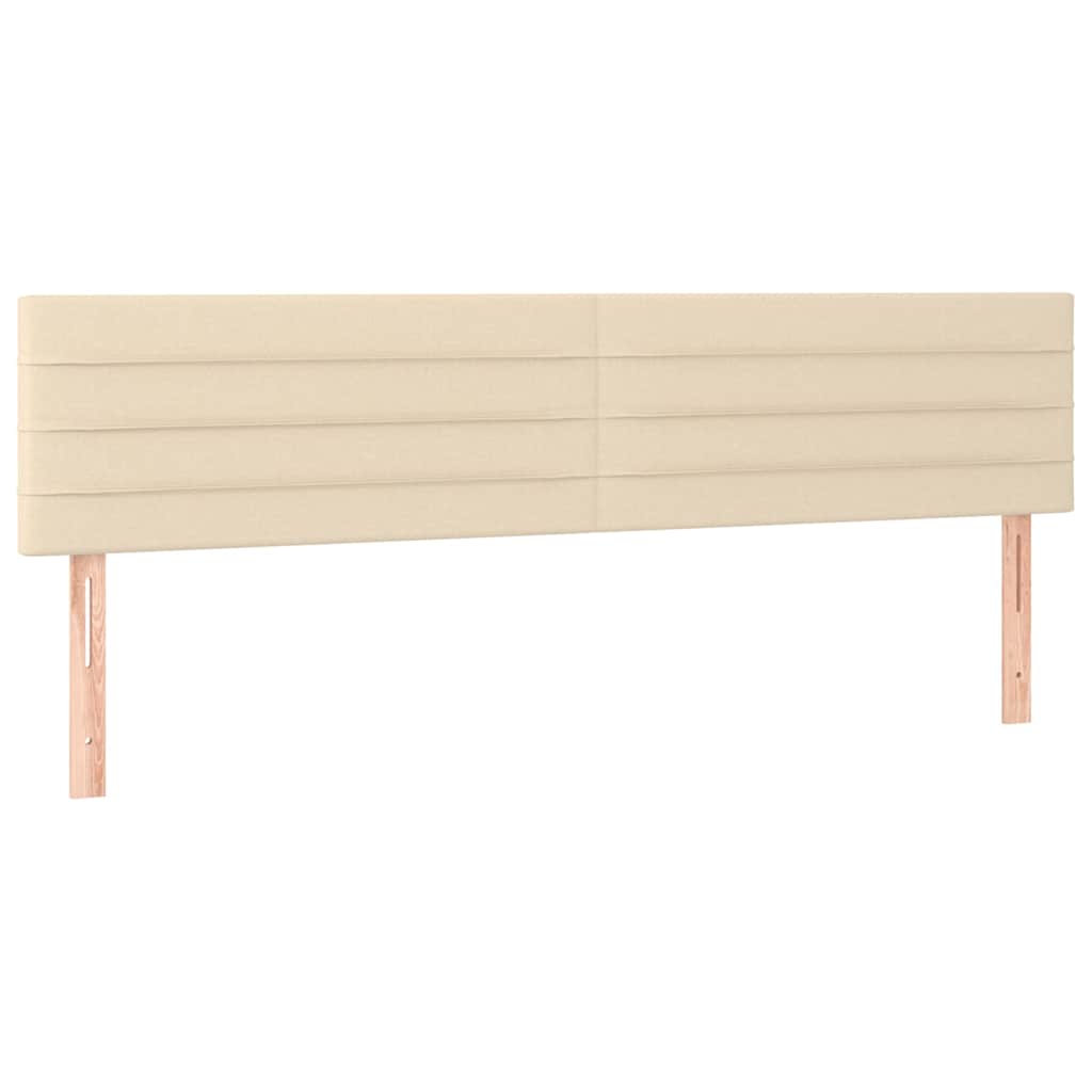 Sommier à lattes de lit avec matelas crème 120x190 cm tissu - XIOS
