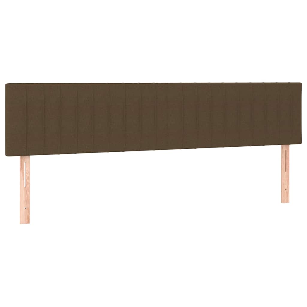 Sommier à lattes de lit et matelas marron foncé 120x190cm tissu - XIOS