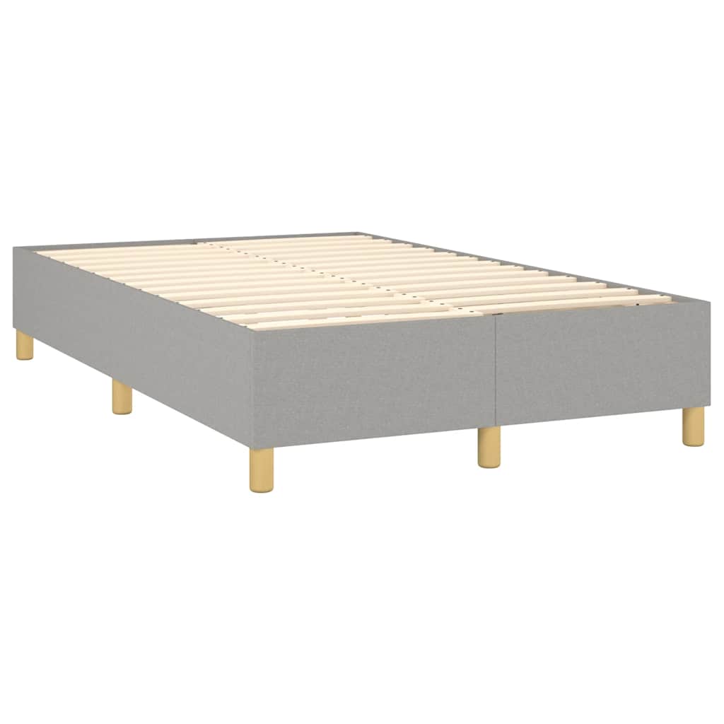 Sommier à lattes de lit et matelas gris clair 120x190 cm tissu - XIOS