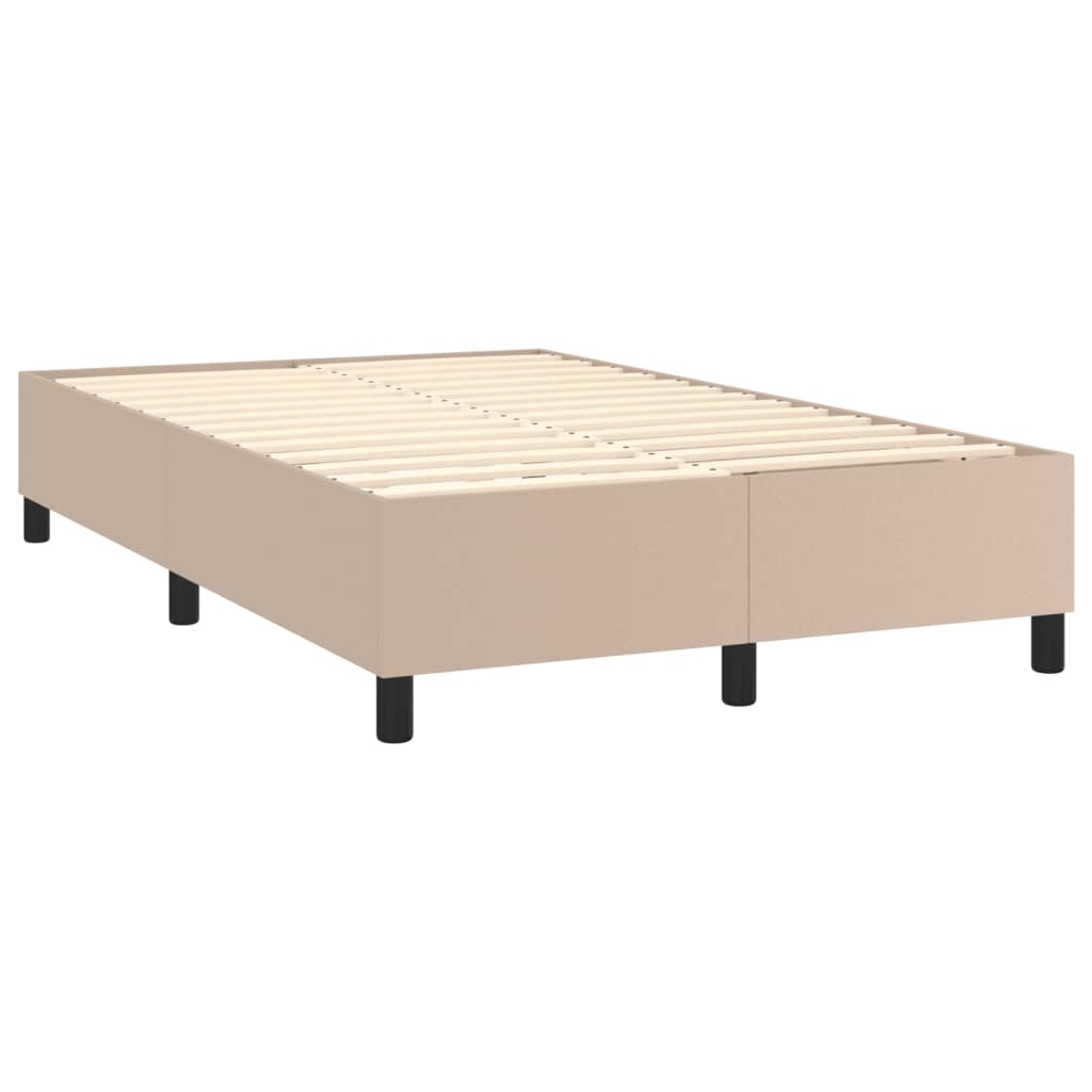 Sommier à lattes de lit matelas cappuccino 120x190cm similicuir - XIOS