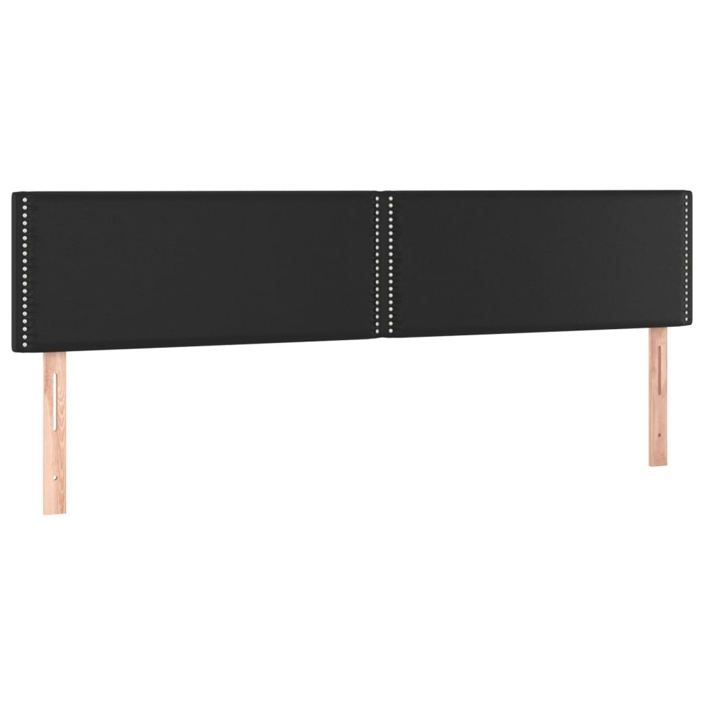 Sommier à lattes de lit avec matelas noir 120x190 cm similicuir - XIOS