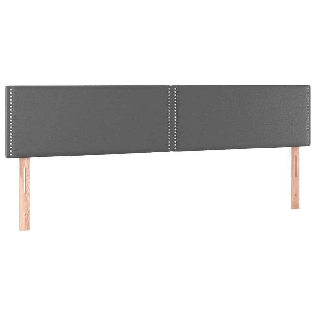Sommier à lattes de lit avec matelas gris 120x190 cm similicuir - XIOS