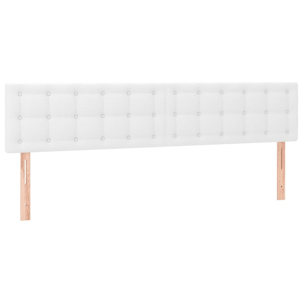 Sommier à lattes de lit avec matelas blanc 120x190cm similicuir - XIOS