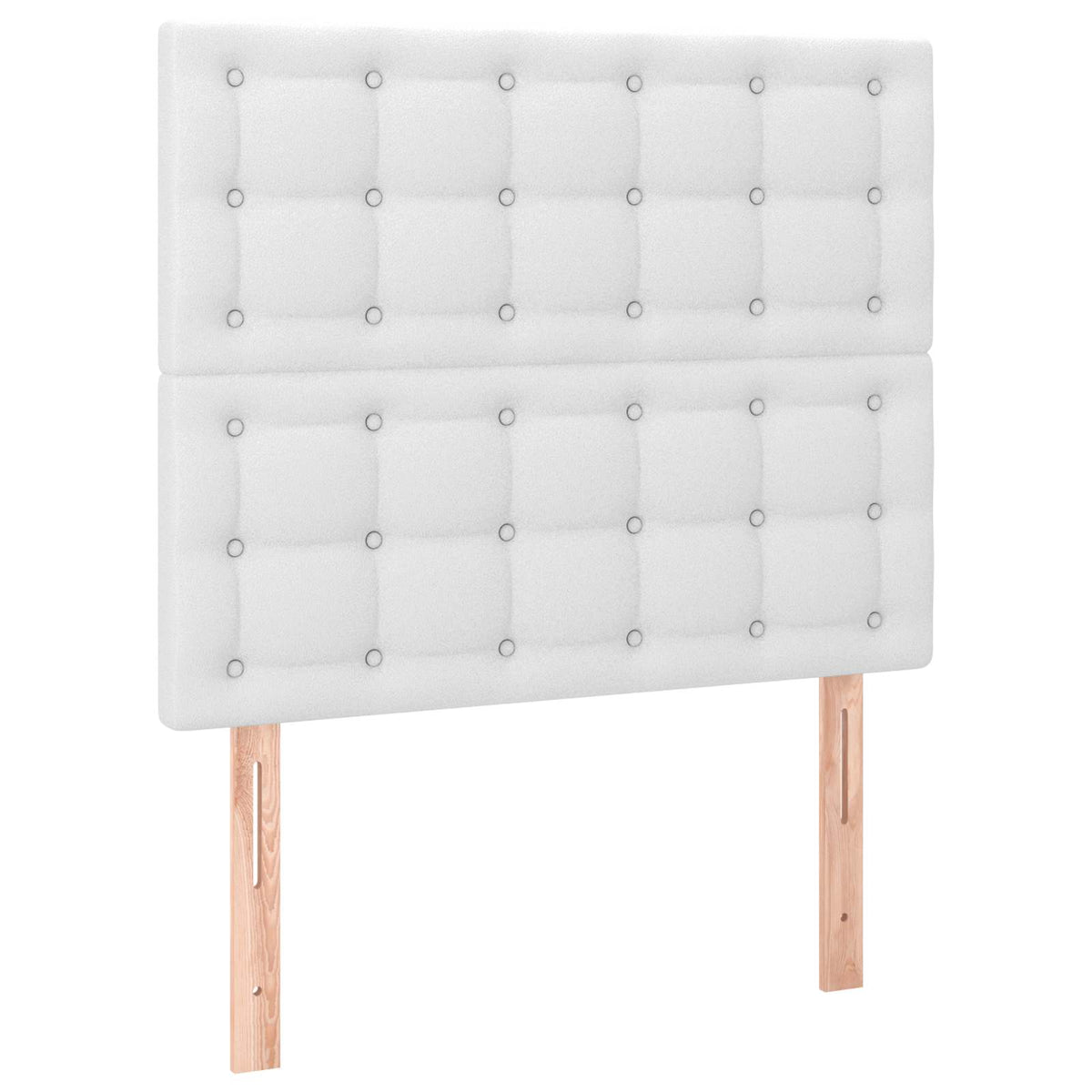 Sommier à lattes de lit avec matelas blanc 120x190cm similicuir