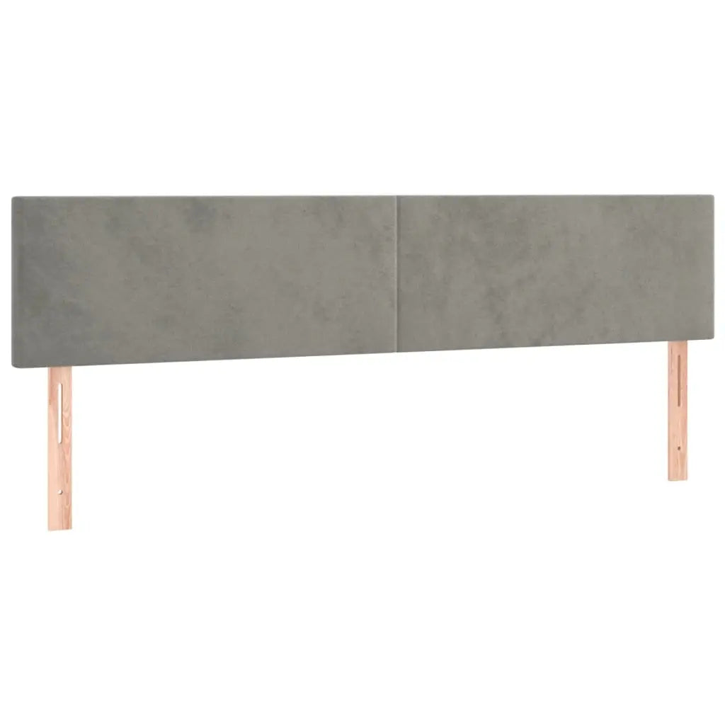 Sommier à lattes de lit et matelas gris clair 120x190cm velours - XIOS